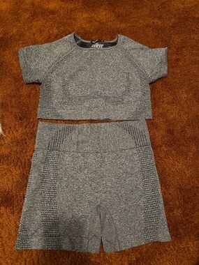 Gym set shorts and crop top